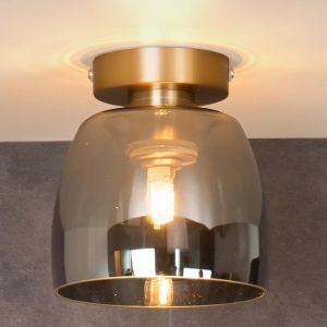 Gouden plafonniere Tyler, glas