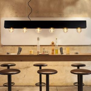 Industriele hanglamp Surtus, Zwart