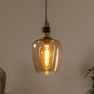 Amberkleurige hanglamp retro, Ilona