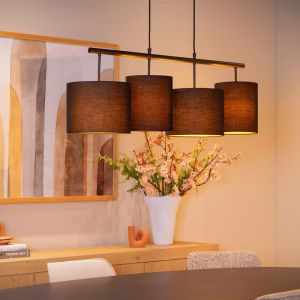 Zwarte hanglamp landelijk, Maya