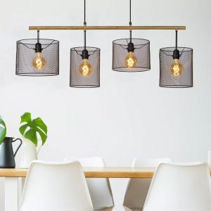Zwarte hanglamp Baskett, Rond