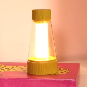 Gele oplaadbare buiten tafellamp modern, Lorali, 1,2W, 2700K LED, IP44, met touchdimmer