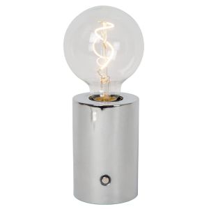 Chromen oplaadbare tafellamp modern, Vivo, met touchdimmer
