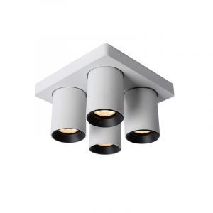 Witte plafondspot Nigel, aluminium
