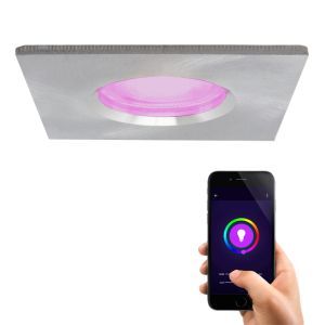 Moderne smart inbouwspot chroom, Jule, IP65, 4,5W, RGBW