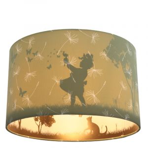 Olijfgroene kinderkamer plafondlamp Vlinders