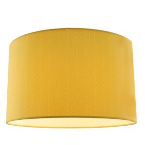 Okergele plafondlamp met lijntjesmotief
