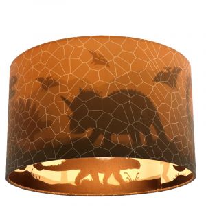 Oranje plafondlamp Dino, binnenzijde doorschijnend