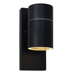 Moderne Buiten Wandlamp Met Bewegingssensor Zwart Leonie 24w 3000k Led Ip54