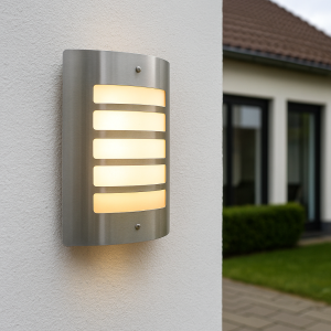 Moderne buitenlamp zilver, Manuel, IP44