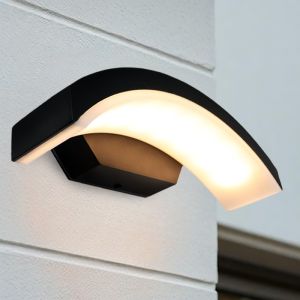Zwarte buitenlamp Annemay, geïntegreerd LED