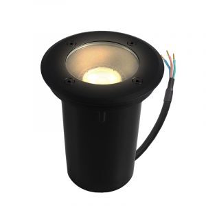Zwarte grondspot, Clenton, aluminium, IP44