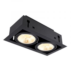 Zwarte inbouwspot Noreen, aluminium, AR111