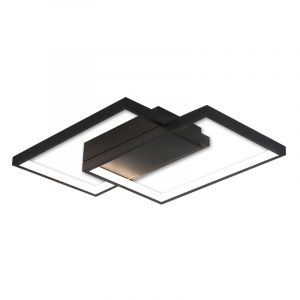 Zwarte plafonnière Kimber, aluminium, modern, 45W, warm tot koud wit verstelbare LED