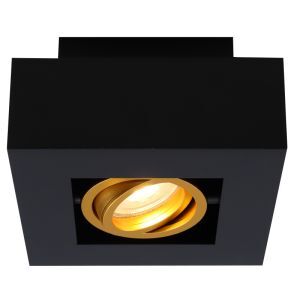 Zwarte opbouwspot Noraly, aluminium, modern