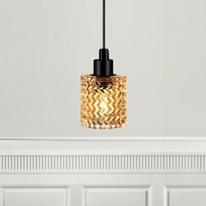 Amberkleurige hanglamp retro, Hollywood