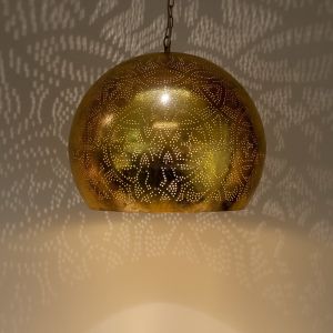 Gouden oosterse hanglamp filigrain, Kenza