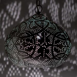 Zilveren oosterse hanglamp metaal, Noah