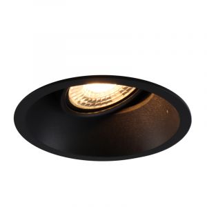 Ronde inbouwspot Tyron, zwart