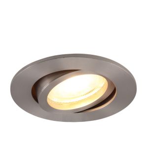 Aluminium inbouwspot chroom, Onno