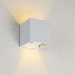 Witte buitenlamp aluminium, Dion, 6W, 2700K LED, IP65