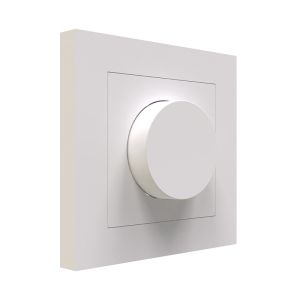 Witte afdekplaat voor enkele dimmer