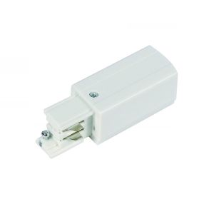 Power connector voor 3-fase railverlichting, rechts, wit, Pro