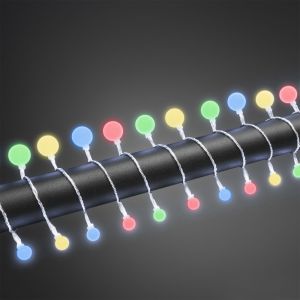 16m LED kerstverlichting buiten, 80 gekleurde bollampjes