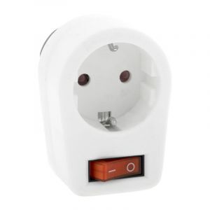 Stekker Randaarde Schakelaar Lamp 10/16A, Wit