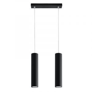 Zwarte hanglamp Harley, aluminium, 2L