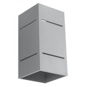 Grijze up down wandlamp Janien, aluminium