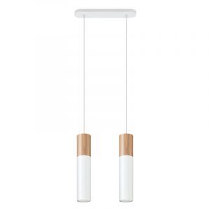 Witte hanglamp Francesca, aluminium, 2L