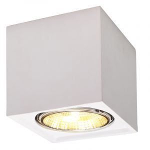 Witte opbouwspot Madee, keramiek