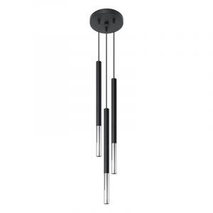 Moderne hanglamp Ilonca, chroom, aluminium, 3L