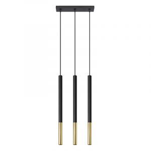 Moderne hanglamp Ilonca, goud, aluminium, 3L