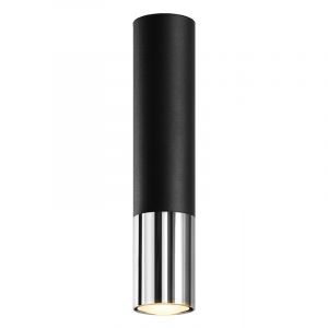 Moderne opbouwspot Hediye, zwart, aluminium