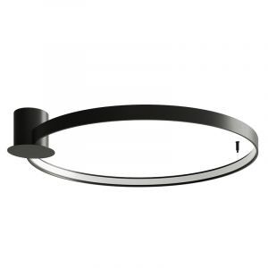 Moderne plafonnière Ringo, zwart, aluminium, 50w, 3000K