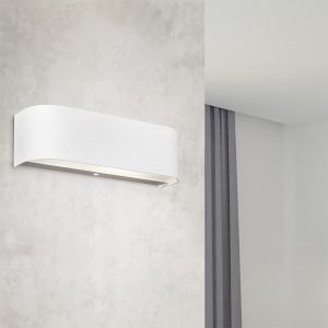 Witte up down wandlamp glas, Tomaso, 3,1W, 3000K LED