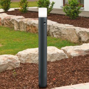 Antraciete staande buitenlamp met bewegingssensor, Fjelso, IP44