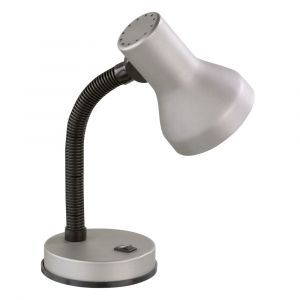 Grijze bureaulamp kunststof, Lagos, met schakelaar