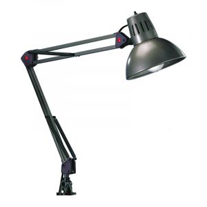Grijze bureaulamp metaal, Kinshasa, met schakelaar