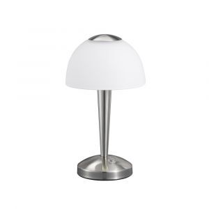 Nikkelen tafellamp klassiek, Daphne, 4W, 3000K LED, met schakelaar