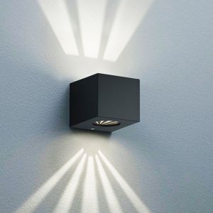 Zwarte buitenlamp design, Sandby, 2W, 3000K LED, IP44