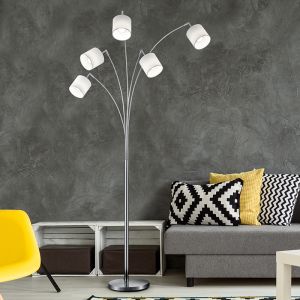 Nikkelen vloerlamp modern, Koge, met schakelaar