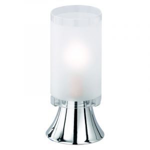 Leanne tafellamp, sfeervolle voet, wit