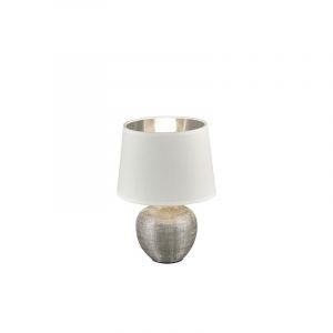 Keramische tafellamp zilver, Yet, met schakelaar