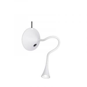 Witte bureaulamp modern, Yelaisa, 3W, 3000K LED, met schakelaar