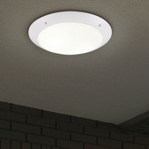 Witte plafondlamp Gandrup, Kunststof