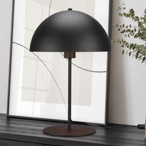Zwarte tafellamp modern, Fransisca, met schakelaar