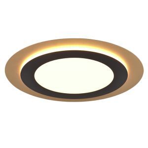 Zwarte plafonnière modern, Frans, 42W, warm tot koud wit verstelbare LED, met afstandsbediening